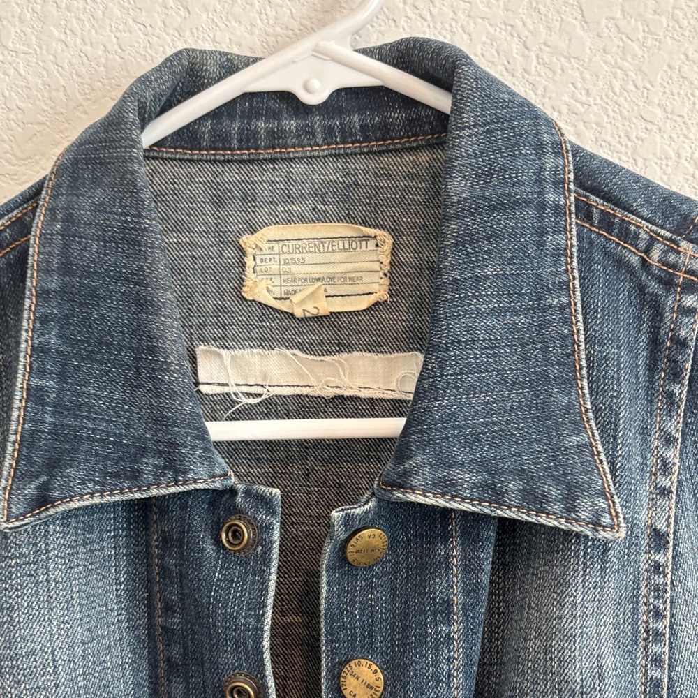Current/Elliott Dark Blue Jean Jacket - Picture 3 of 3